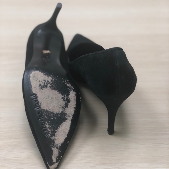 Charles David Pumps, Suede Black size 8 - Picture 4 of 6